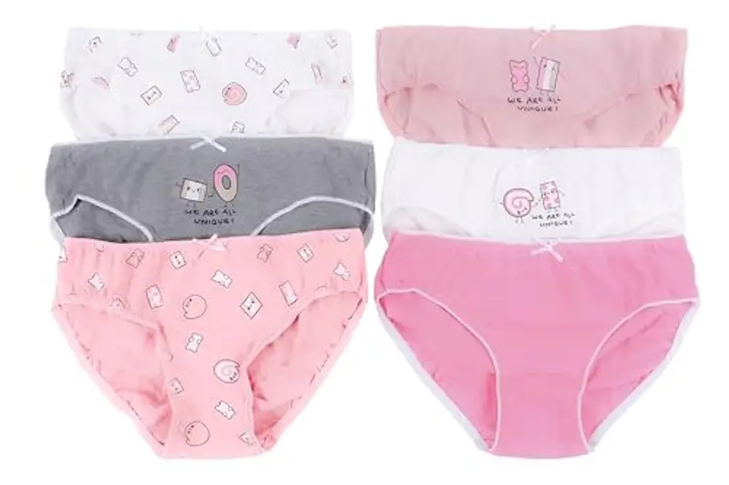 Channo Mutandine Bambina in Cotone, Ultra Morbide e Traspiranti, Confezione da 6, Frutta, 2