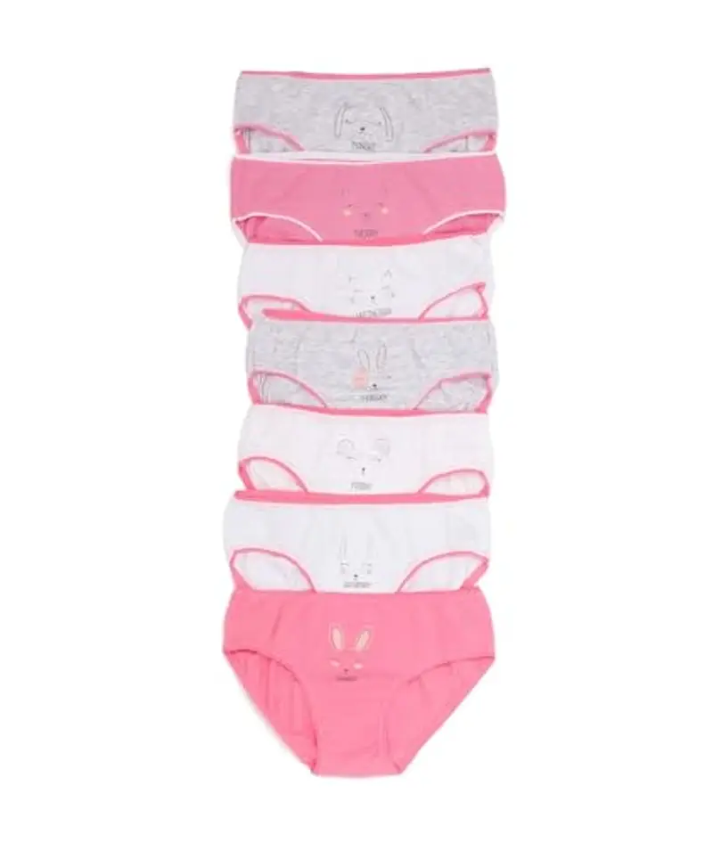 Channo Mutandine Bambina in Cotone, Ultra Morbide e Traspiranti, Confezione da 7 - Pacchetto Giorni della Settimana, 4