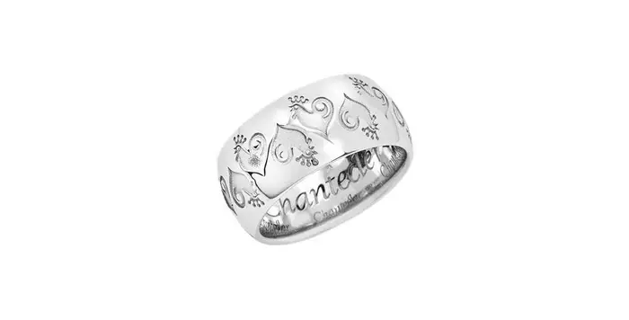 CHANTECLER Anello Et Voilà Logo - Argento