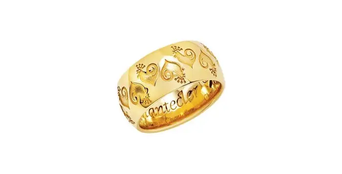 CHANTECLER Anello Et Voilà Logo - Vermeil
