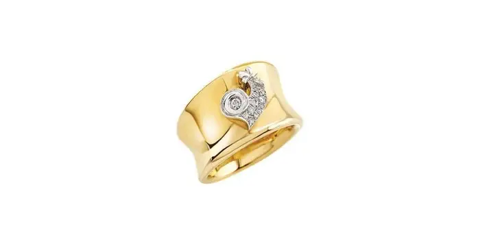 CHANTECLER Anello Logo - Anello In Oro Giallo 9Kt