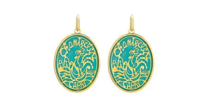 CHANTECLER Orecchini Logo - Oro E Diamante