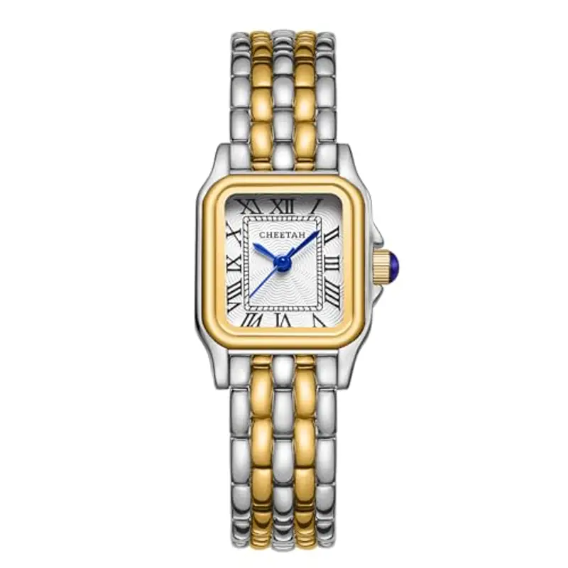 CHEETAH Orologio Donna Piccolo Analogico al Quarzo da Donna Con Bracciale Vintage, Cassa Rettangolare Quadrante Romano Orologio da polso