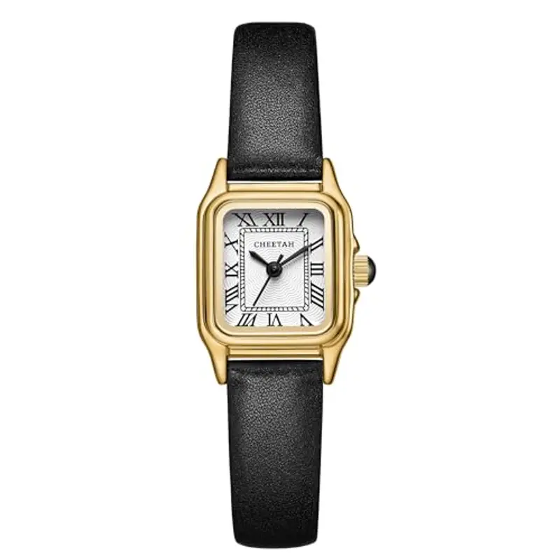 CHEETAH Orologio Donna Piccolo Analogico al Quarzo da Donna Con Bracciale Vintage, Cassa Rettangolare Quadrante Romano Orologio da polso