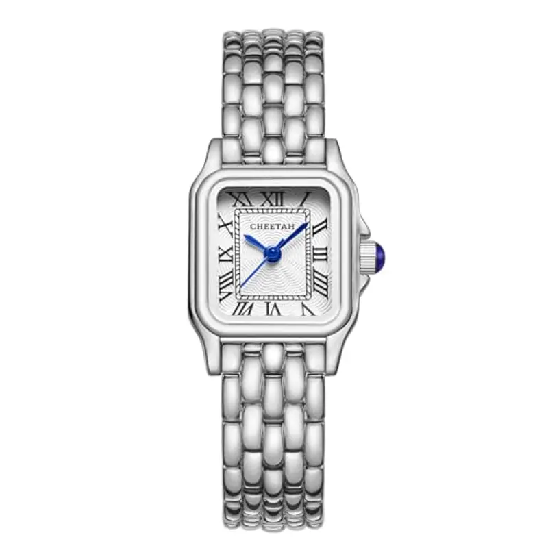 CHEETAH Orologio Donna Piccolo Analogico al Quarzo da Donna Con Bracciale Vintage, Cassa Rettangolare Quadrante Romano Orologio da polso