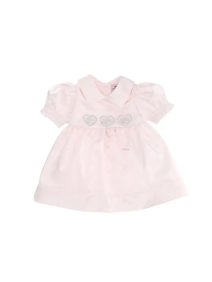 Chiara Ferragni Abitino rosa elegante in raso con maniche a palloncino e eyecrystal composti da strass 3-9 mesi