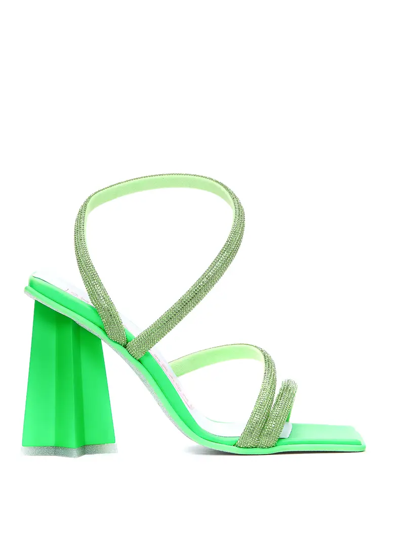 Chiara Ferragni Sandali con glitter e tacco a stella Verde