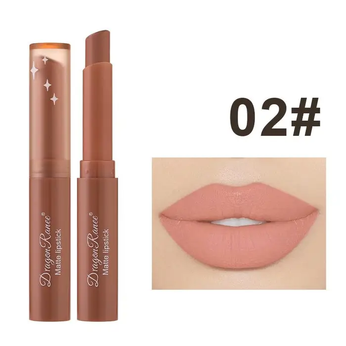 Chic Chroma Beauty 1Pc Rossetto opaco nudo Impermeabile Bastoni per labbra a lunga durata Non sbiadisce Rossetti sexy in velluto rosso