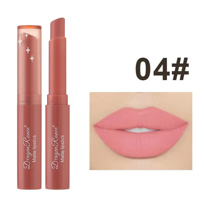 Chic Chroma Beauty 1Pc Rossetto opaco nudo Impermeabile Bastoni per labbra a lunga durata Non sbiadisce Rossetti sexy in velluto rosso