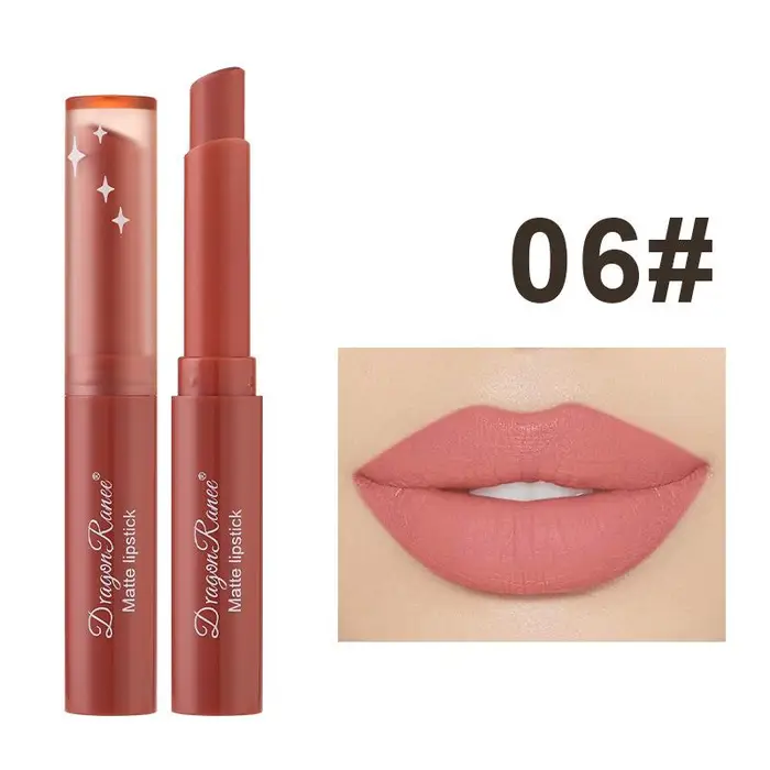 Chic Chroma Beauty 1Pc Rossetto opaco nudo Impermeabile Bastoni per labbra a lunga durata Non sbiadisce Rossetti sexy in velluto rosso