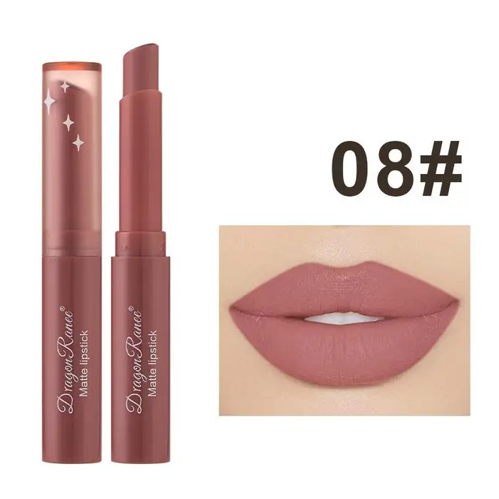 Chic Chroma Beauty 1Pc Rossetto opaco nudo Impermeabile Bastoni per labbra a lunga durata Non sbiadisce Rossetti sexy in velluto rosso