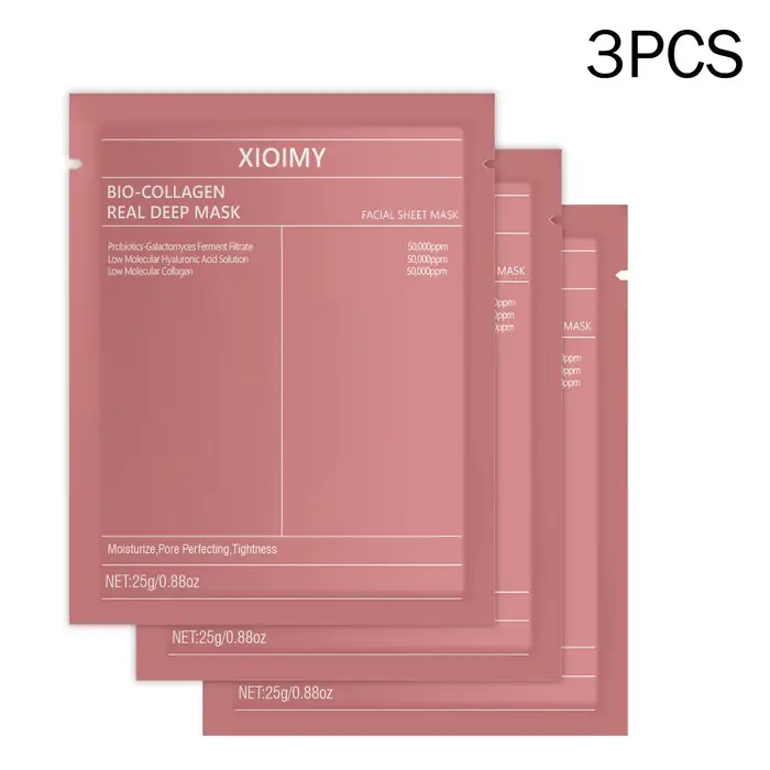 Chic Chroma Beauty Maschera Idratante Profonda al Collagene con Acido Ialuronico per Tutti i Tipi di Pelle 3PCS
