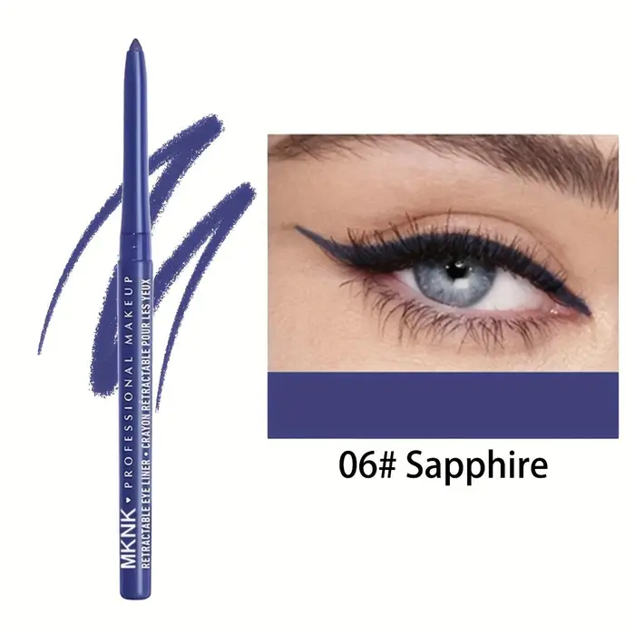Chic Chroma Beauty Matite Eyeliner Gel Automatiche Twist-Up a 8 Colori Impermeabile, A prova di sbavature, Lunga durata, Applicazione