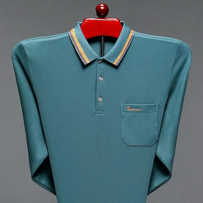 T-shirt con taschino sul petto Dad Zhen, nuova maglia a maniche lunghe da mettere sotto, polo casual da uomo XL