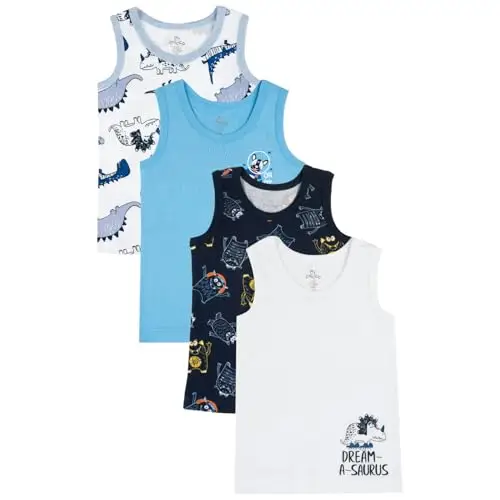 Chicco Canottiere Bambino e Bambina, Confezione da 4, 100% Cotone, Abbigliamento Bambino e Bambina, Designed in Italy