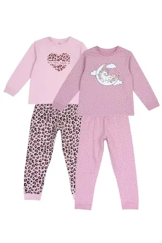Chicco Pigiama Bambino e Bambina, Confezione da 2 Pezzi, Pigiama Lungo in Cotone Leggermente Felpato, Abbigliamento