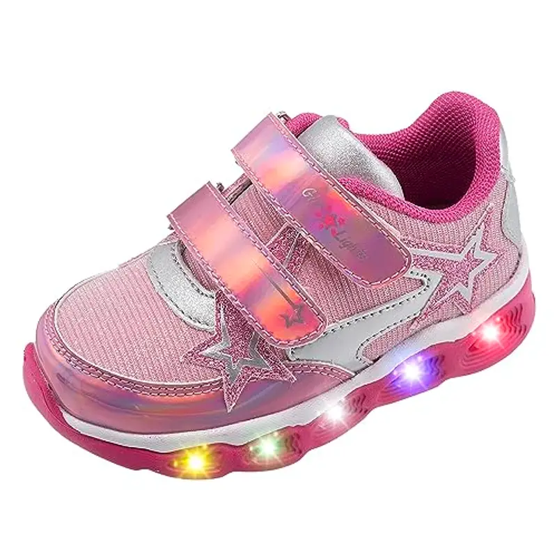 Chicco Scarpe con Luci, Sneaker Bambina, con Comoda Chiusura con Doppio Strappo, Comode, Flessibili e Traspiranti, Ideali per Primavera