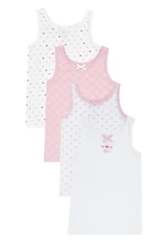 Chicco Set di Canottiere in Cotone Intimo (Pacco da 4) Bambine e Ragazze