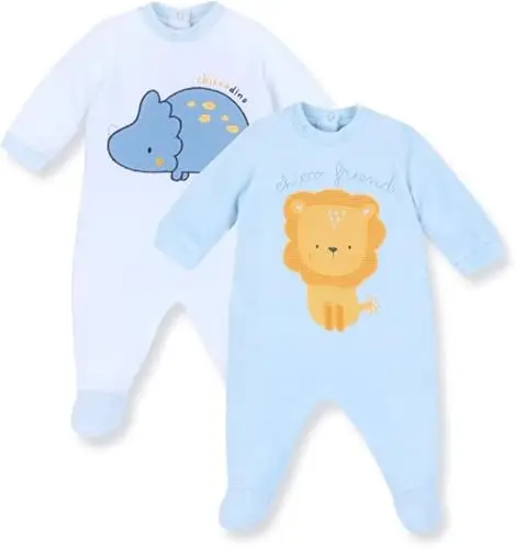 Chicco Set Tutine in Ciniglia con Piedino Invernale (Pacco da 2) Unisex