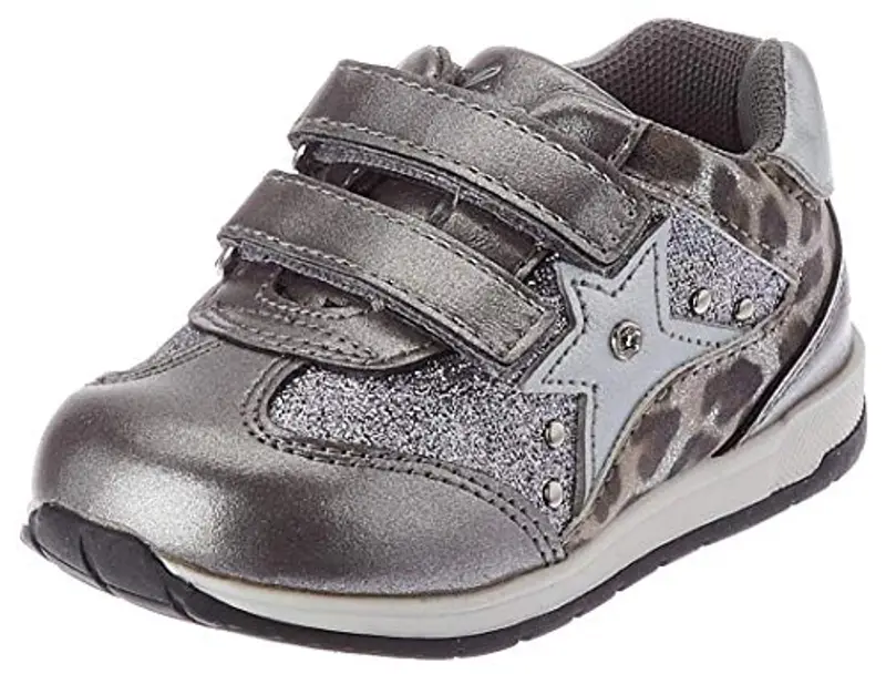 Chicco Sneaker Con Doppio Strappo Bambine e ragazze, Grigio 2, 20 EU