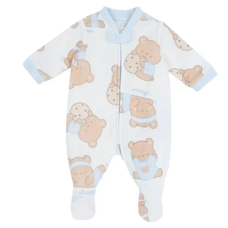 Chicco Tutina Con Apertura Frontale, Pigiamino per bambino e neonato Bimbo 0-24, Bianco (1M), 0 mesi, Designed in Italy
