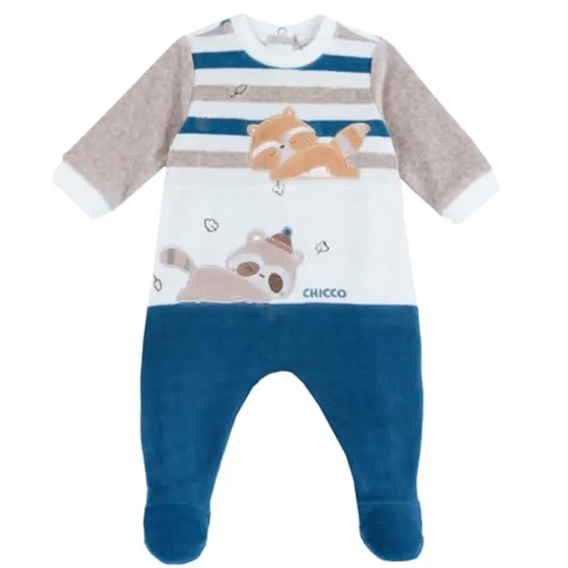Chicco Tutina Con Apertura Patello, In Ciniglia, Pigiama Bimbo 0