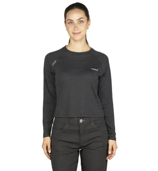 Chillaz Gröden Mountain Flower W - maglia manica lunga - donna Black