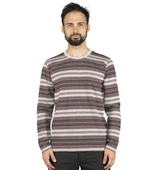 Chillaz Porto Allover Stripes - maglia manica lunga - uomo Red