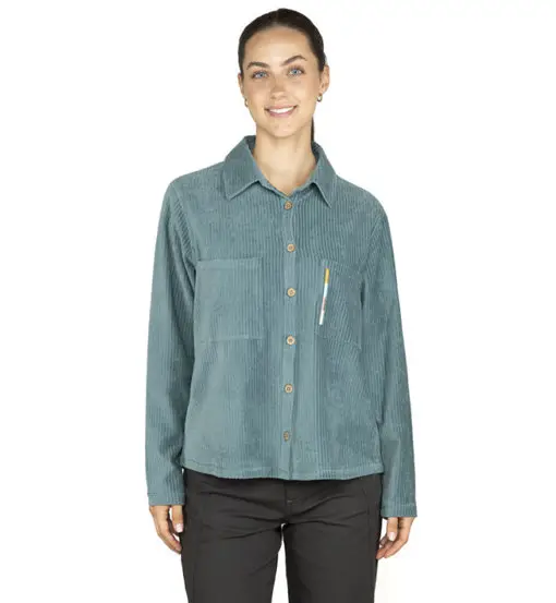 Chillaz Vogesen Mountain Flower W - camicia maniche lunghe - donna Blue