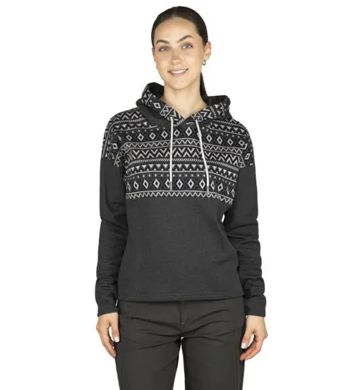 Chillaz Wallis Ornament W - felpa con cappuccio - donna Black