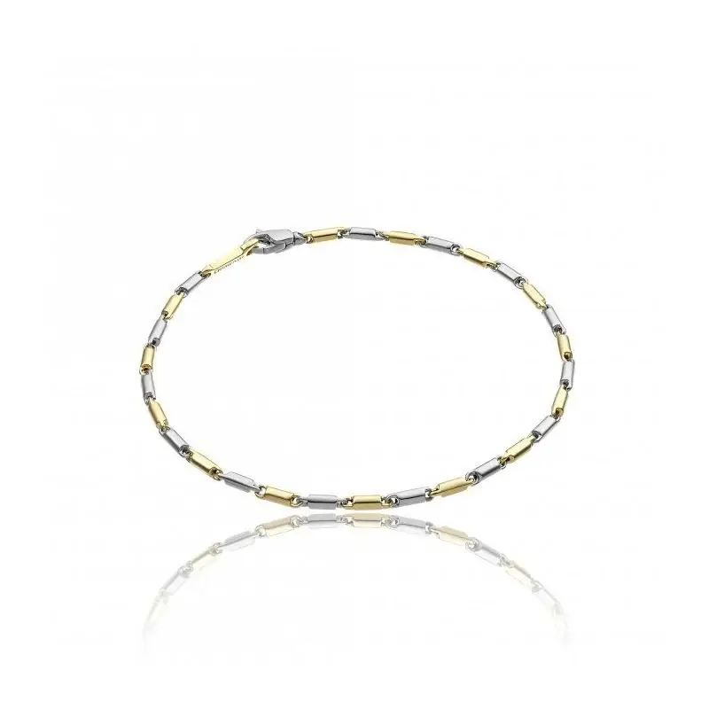 CHIMENTO Bracciale Oro Bicolore Bianco E Giallo