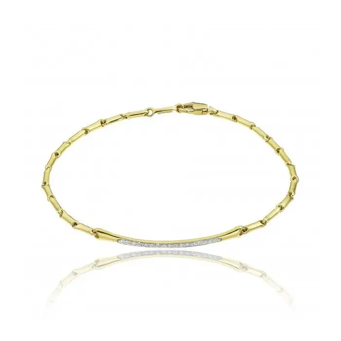 CHIMENTO Bracciale Oro Giallo Con Brillanti Bianchi
