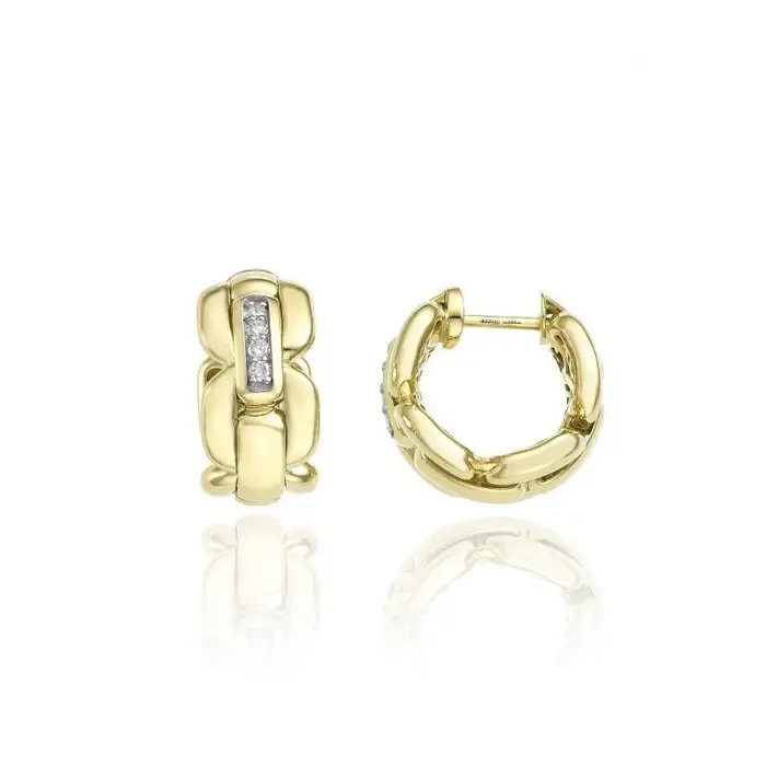 CHIMENTO Orecchino Oro Giallo Con Brillanti Bianchi