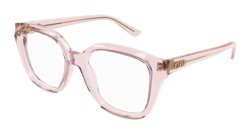 Chloé Donna CH0293O 003 Montature da vista Acetato Rosa Trasparente Squadrata