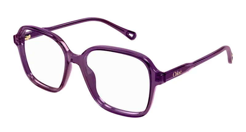 Chloé Donna CH0313O 004 Montature da vista Acetato Bordeaux Trasparente Squadrata