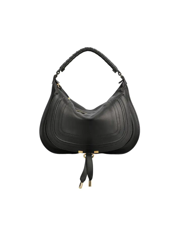 Borsa a spalla Marcie in pelle morbida NERO