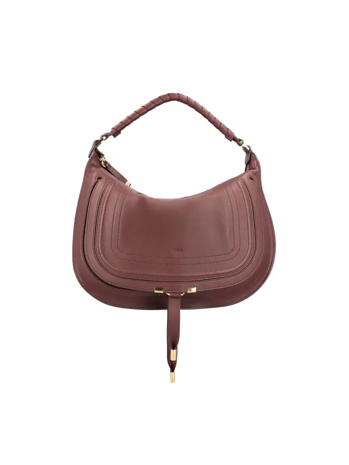 Borsa a spalla Marcie in pelle morbida ROSSO