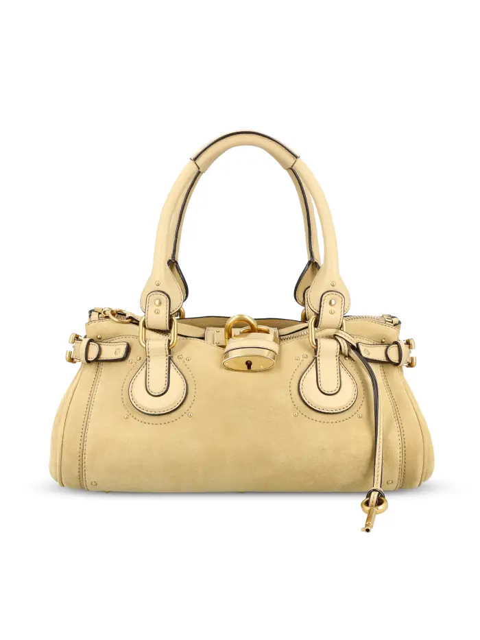 Borsa in pelle scamosciata BEIGE