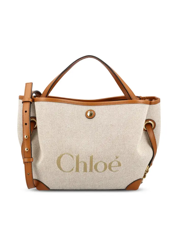 Borsa realizzata in cotone BEIGE