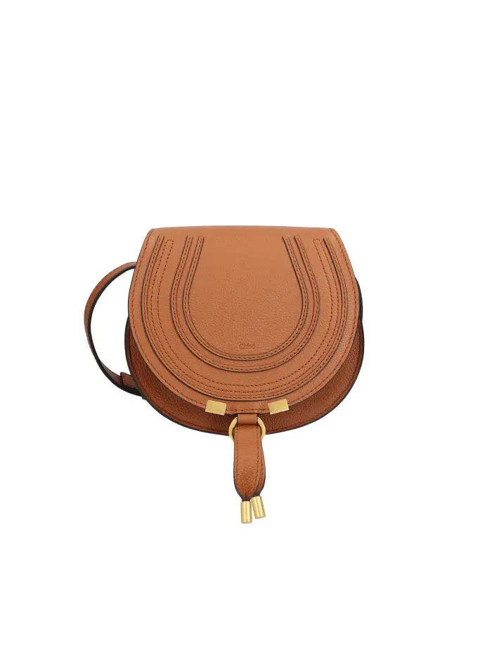 Borsa realizzata in pelle granata MARRONE
