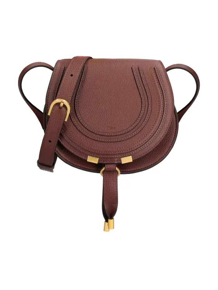 Borsa realizzata in pelle granata MARRONE