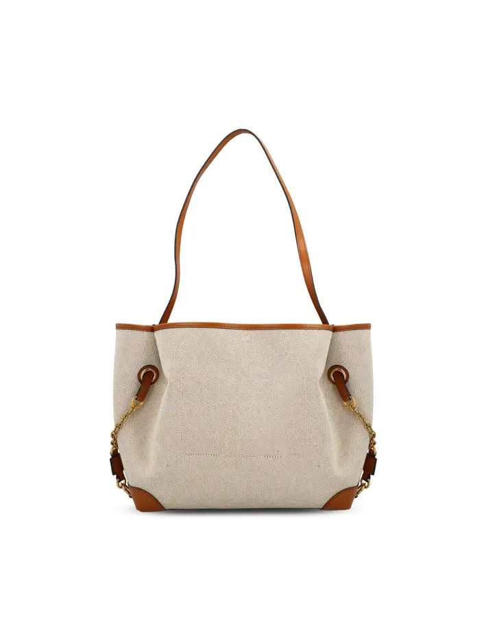 Borsa realizzata in tela MARRONE