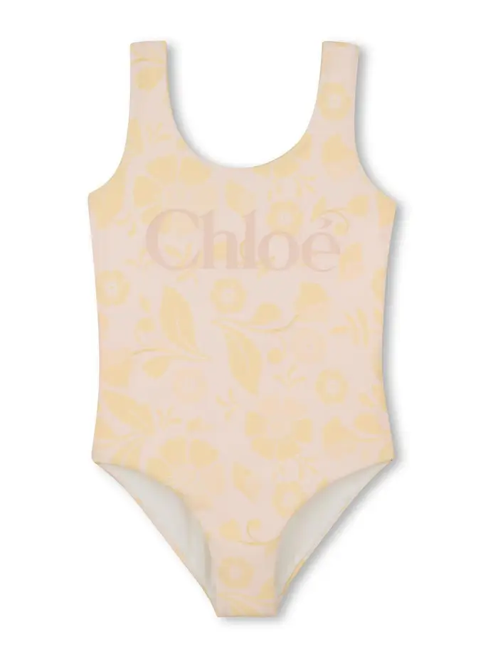 Chloe Costume Intero Con Stampa Rosa