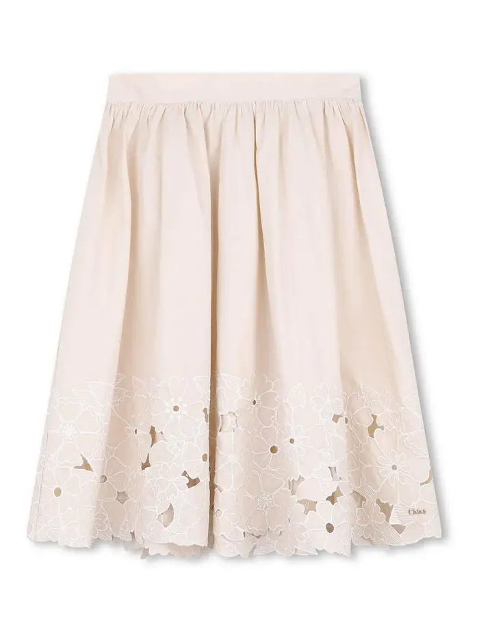 Chloe Gonna Con Ricamo Rosa