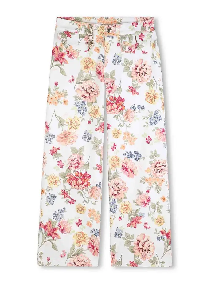 Chloe Pantaloni Con Stampa Bianco
