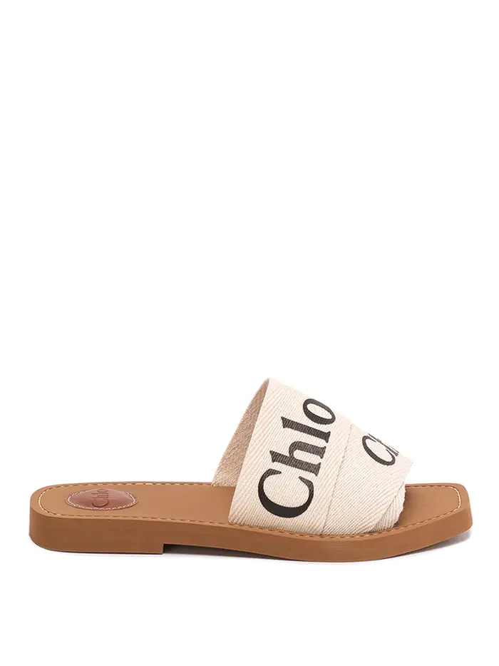 Chloe sandali piatti Bianco