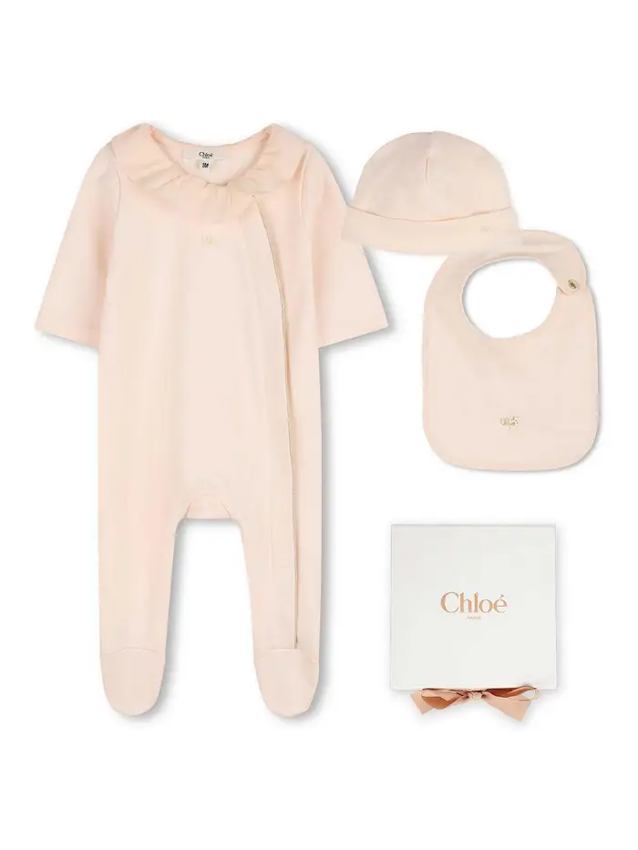 Chloe Set Tutina Con Logo Rosa