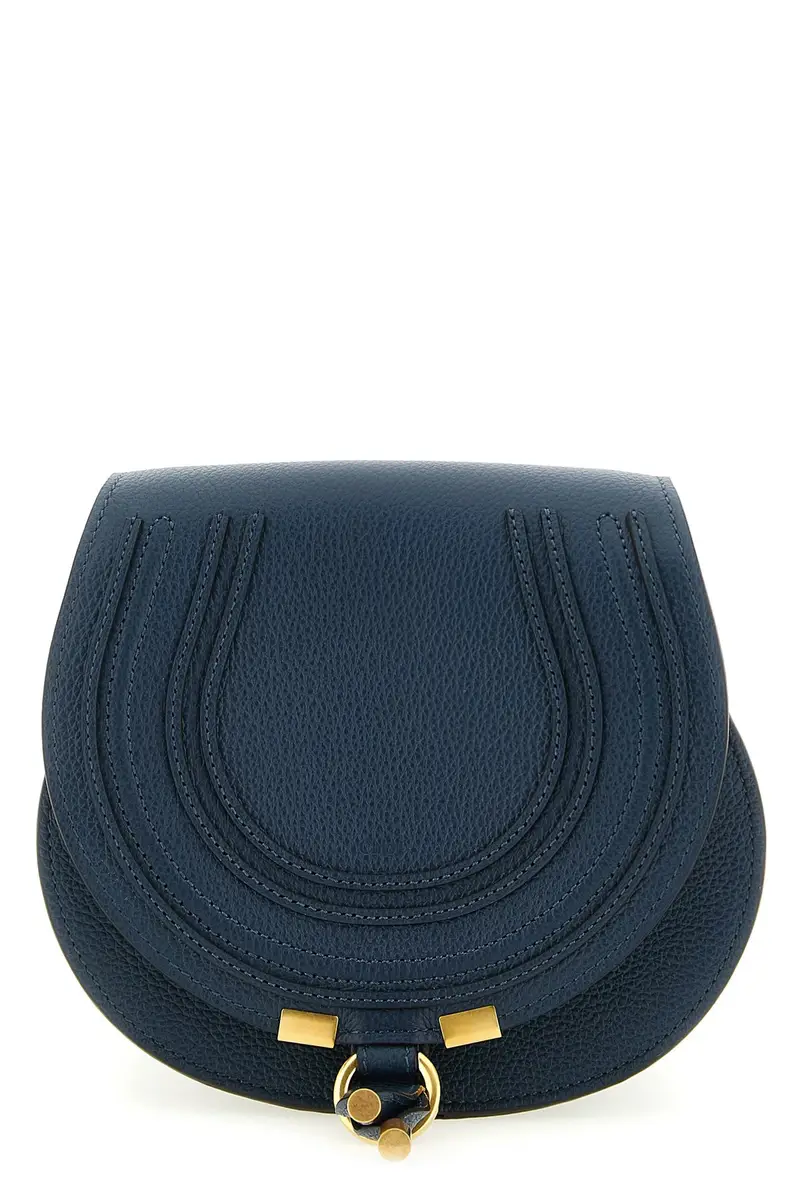 CHLOÉ Tracolla Saddle Marcie Piccola Blu