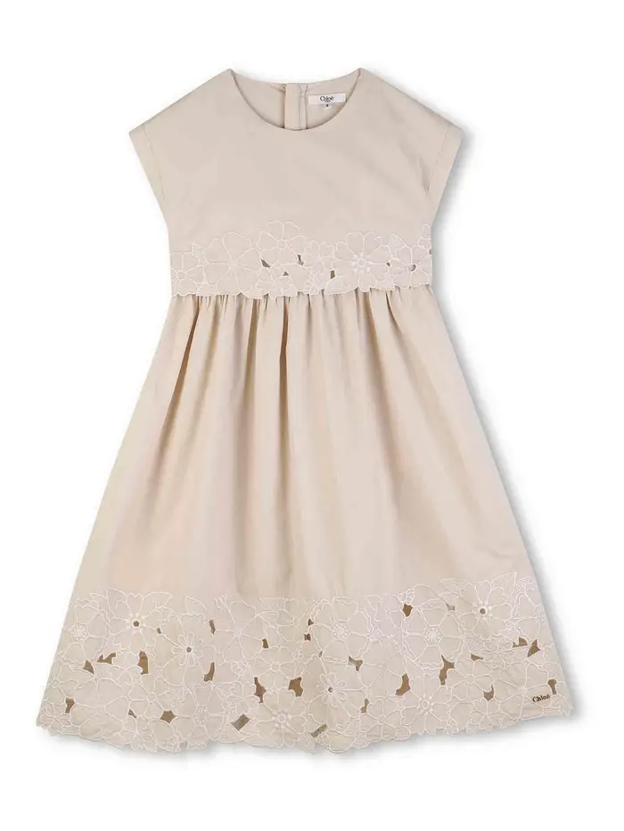 Chloe Vestito Con Ricamo Rosa