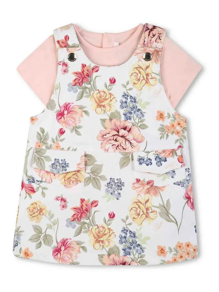 Chloe Vestito Con Stampa Bianco